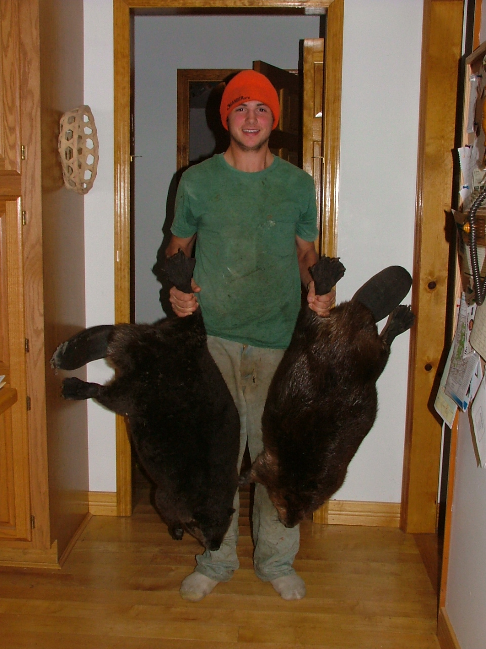 Ben with 2 beavers